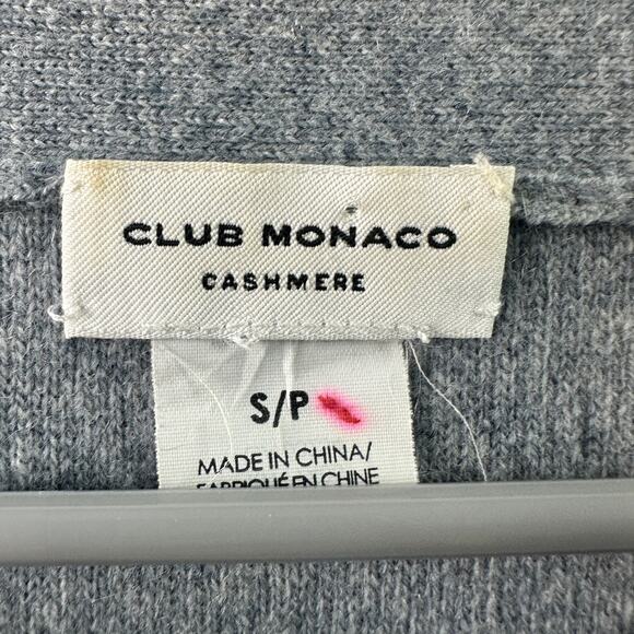 Club Monaco Gray Cashmere Sweater w/ Front Ribbon – Size S - Picture 4 of 9